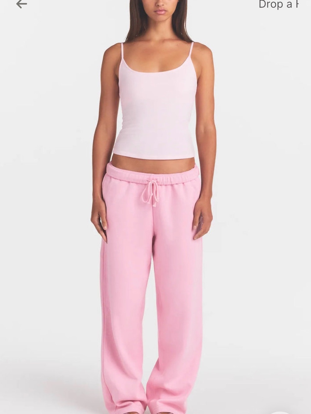 SKIMS Cotton Fleece Classic Logo Straight Leg Pant - Picture 7 of 7